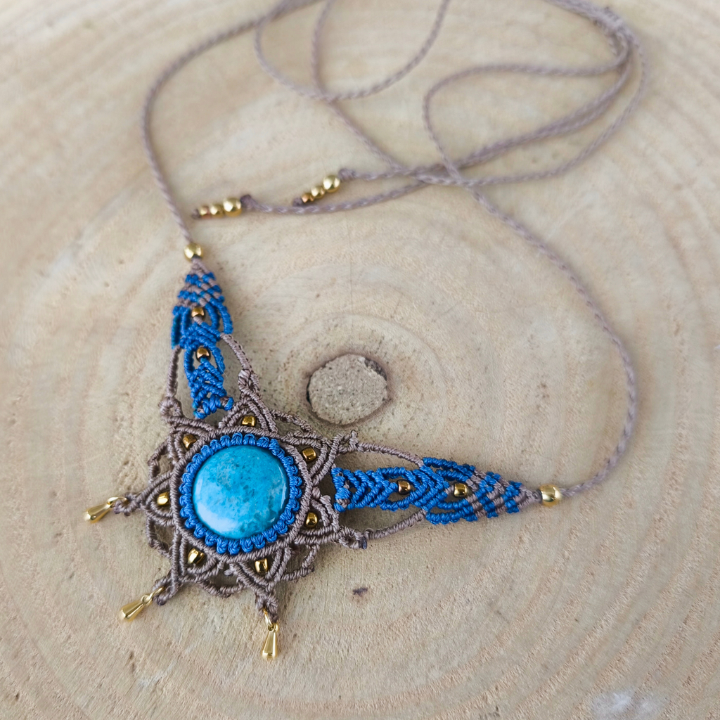 ako vyrobiť makramé boho náhrdelník