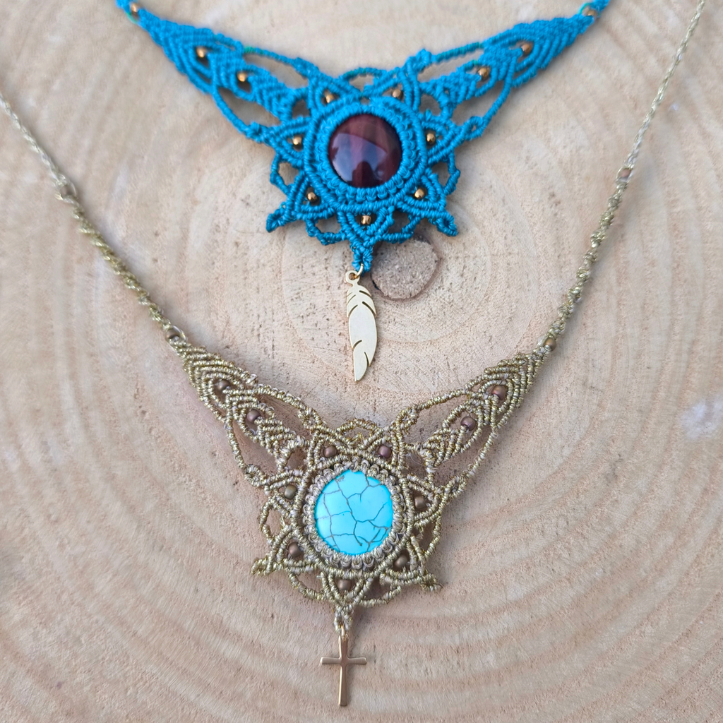 ako vyrobiť makramé náhrdelník