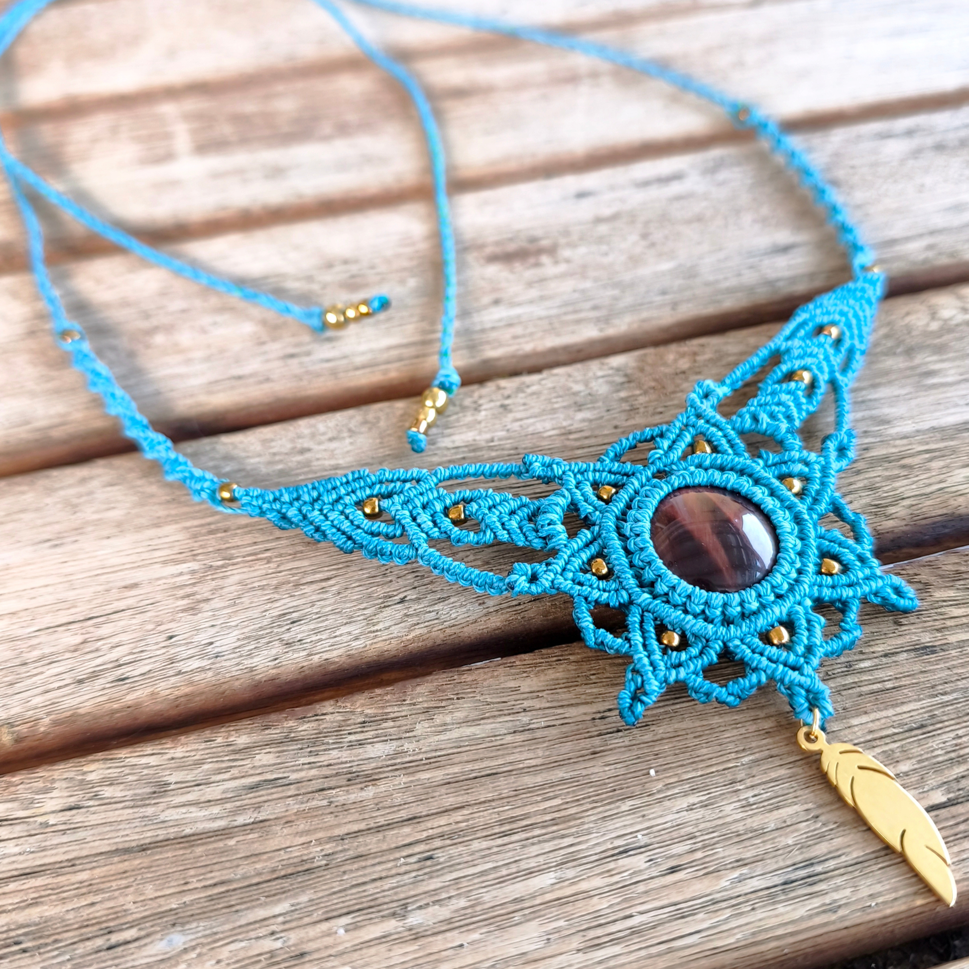 ako vyrobiť makramé náhrdelník