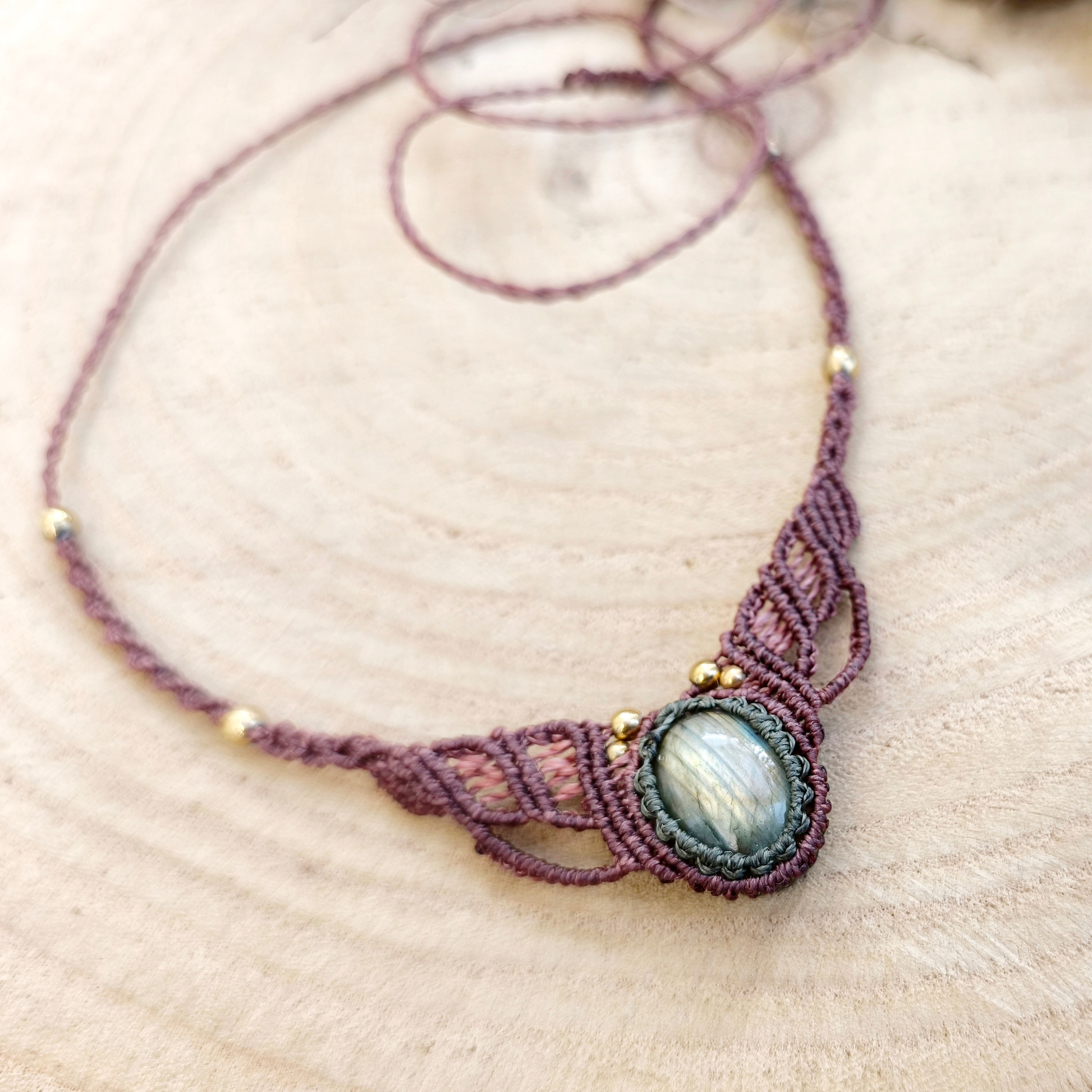 Návod na macramé náhrdelník „Odeta“ – PDF fotonávod krok za krokom