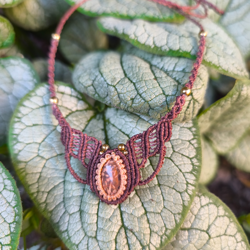 Návod na macramé náhrdelník „Odeta“ – PDF fotonávod krok za krokom